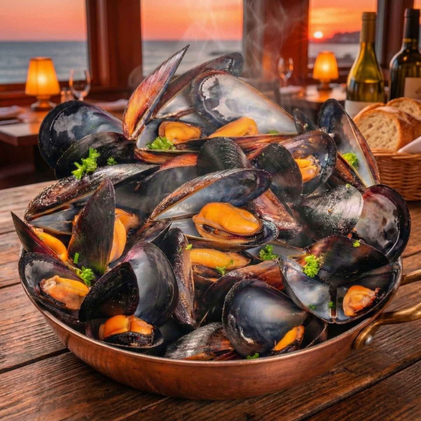 Frozen Blue Mussels in Half Shell – Rope-Cultured & Clean Finish 🐚